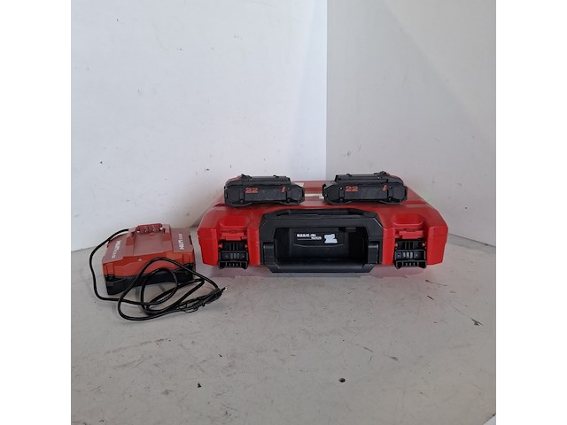 Accupakket 2x4,0ah/22v accu 1x lader hilti hilti, accupakket 2x5,2ah/22v, bouwjaar 2022 - afbeelding 1 van  7