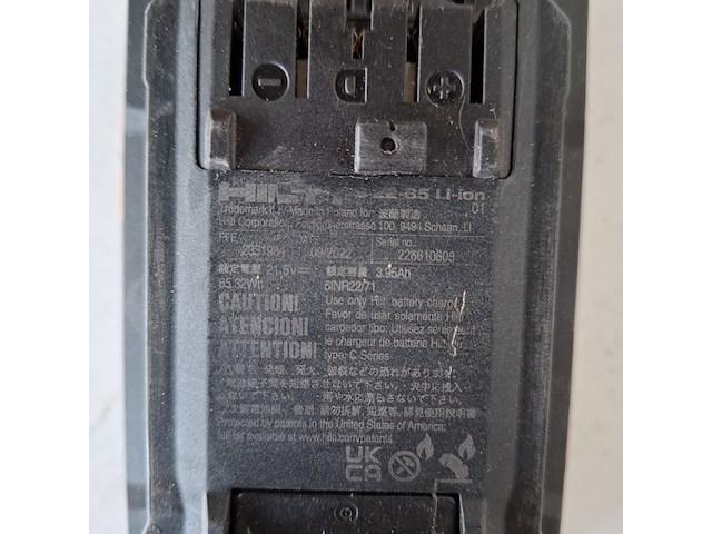 Accupakket 2x4,0ah/22v accu 1x lader hilti hilti, accupakket 2x5,2ah/22v, bouwjaar 2022 - afbeelding 4 van  7