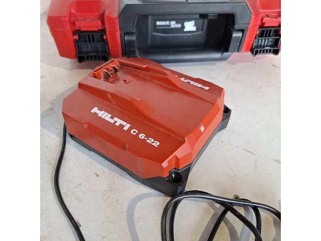 Accupakket 2x4,0ah/22v accu 1x lader hilti hilti, accupakket 2x5,2ah/22v, bouwjaar 2022 - afbeelding 7 van  7