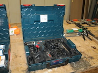 Accuschroefmachine bosch professional gsr 12v-15 fc met acculader en diverse koppen in lbox. - afbeelding 1 van  3