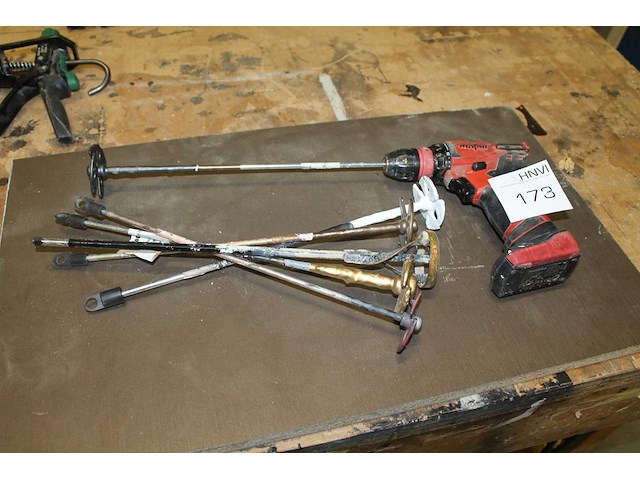 Accuschroefmachine mafell a10m met accu metabo en zes mixers in diverse uitvoeringen. let op! acculader ont... - afbeelding 1 van  2