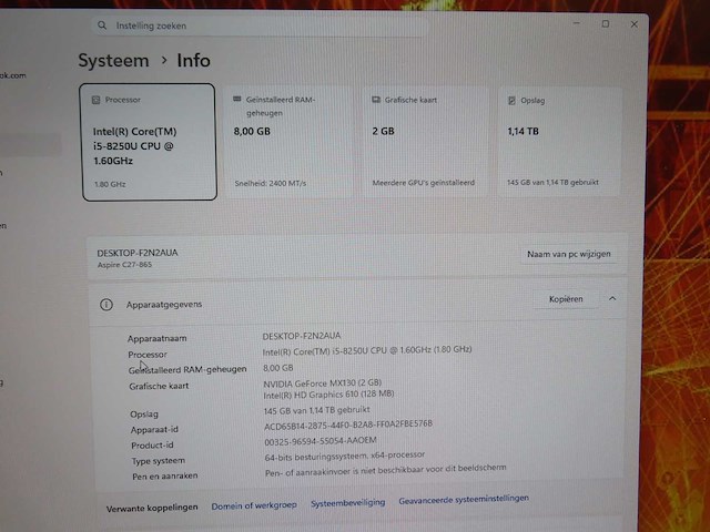Acer - aspire c27 - all-in-one pc - afbeelding 5 van  6