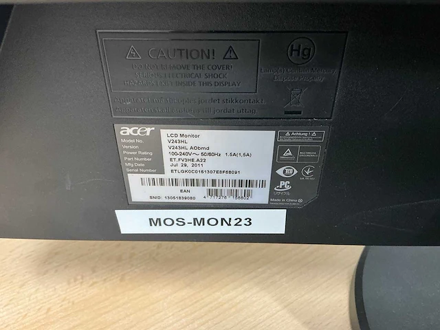 Acer - v243hl - monitor (2x) - afbeelding 5 van  5