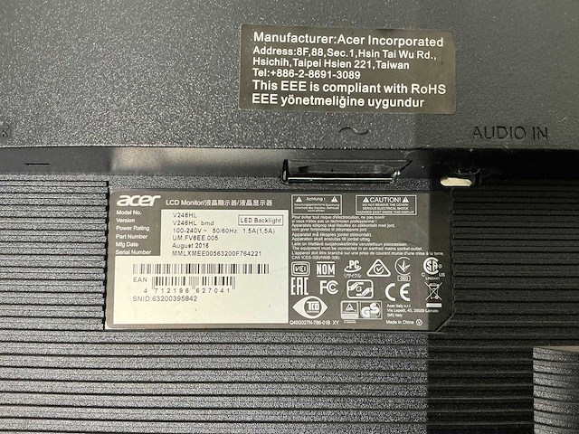 Acer - v246hl - monitor - afbeelding 5 van  5
