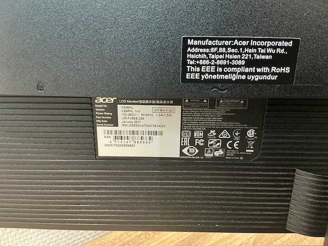 Acer - v246hl - monitor - afbeelding 5 van  5