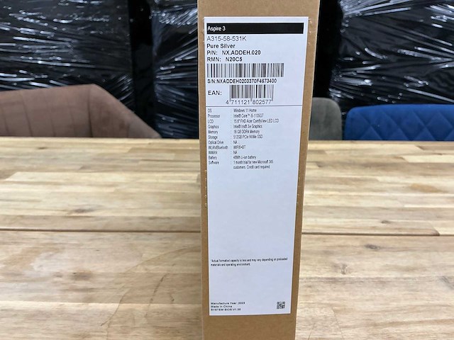 Acer aspire 3 a315-58-531k laptop - afbeelding 2 van  9