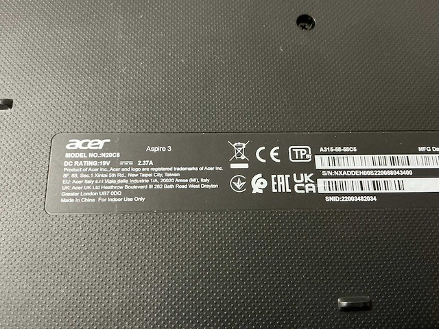Acer aspire 3 (a315-58) laptop - afbeelding 6 van  7