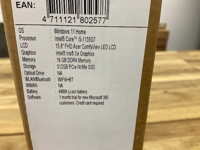 Acer aspire 3 laptop - afbeelding 4 van  4