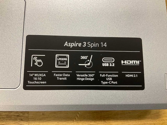 Acer aspire 3 spin 14 laptop - afbeelding 2 van  4