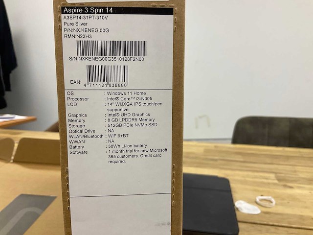 Acer aspire 3 spin 14 laptop - afbeelding 4 van  4
