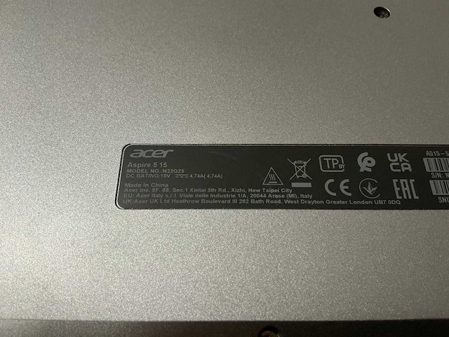 Acer aspire 5 15 laptop - afbeelding 7 van  9