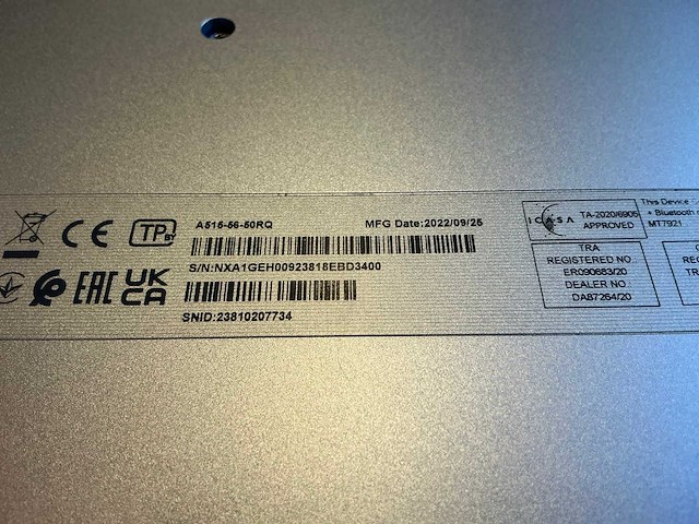 Acer aspire 5 (n20c5) laptop - afbeelding 8 van  8