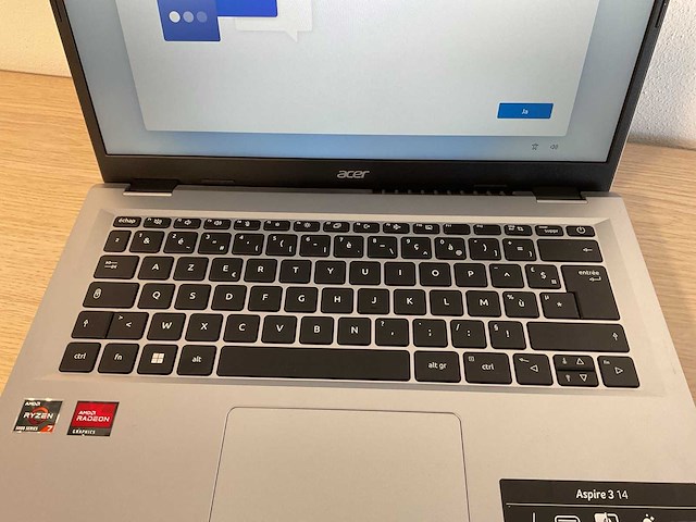 Acer aspire a314-42p 14” laptop - afbeelding 1 van  1