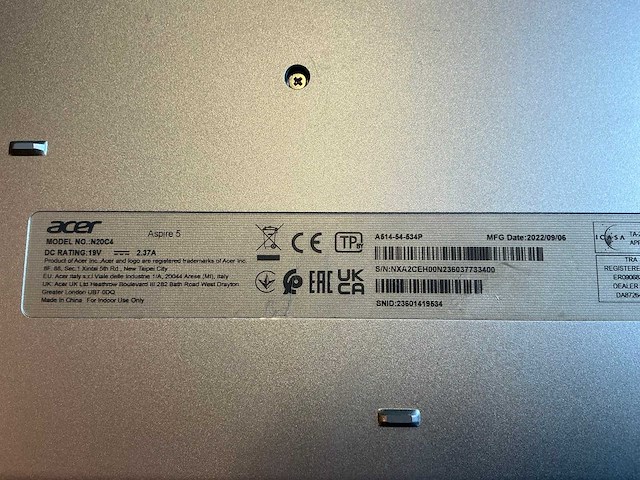 Acer aspire a514-54 laptop - afbeelding 8 van  8