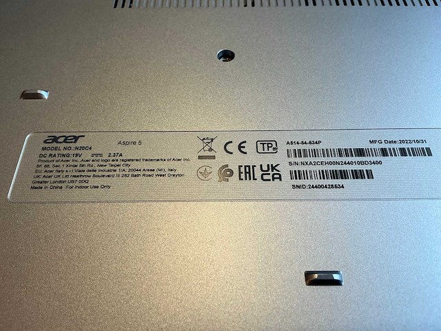 Acer aspire a514-54 laptop - afbeelding 7 van  7