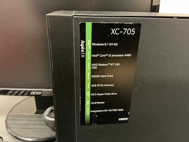 Acer aspire xc-705 desktop - afbeelding 11 van  11