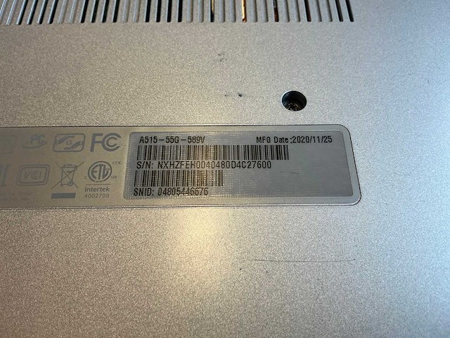 Acer aspre a515-55g laptop - afbeelding 7 van  7