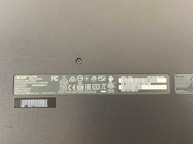 Acer c933 14”, intel celeron n4120, 4 gb ram, 32 gb emmc chromebooks (6x) - afbeelding 12 van  13