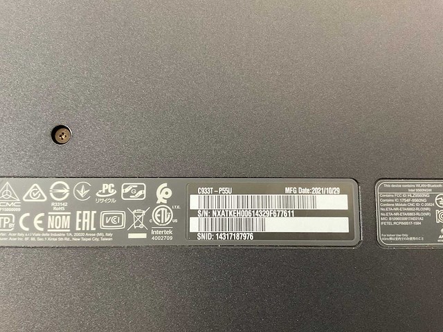 Acer c933 14”, intel celeron n4120, 4 gb ram, 32 gb emmc chromebooks (6x) - afbeelding 2 van  12