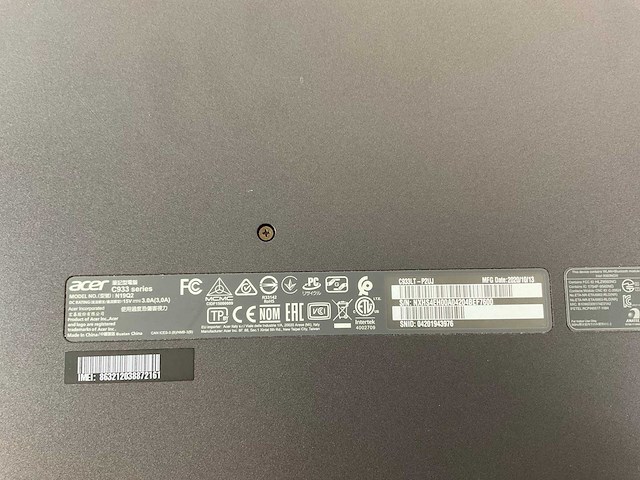 Acer c933 14”, intel celeron n4120, 4 gb ram, 32 gb emmc chromebooks (6x) - afbeelding 12 van  12