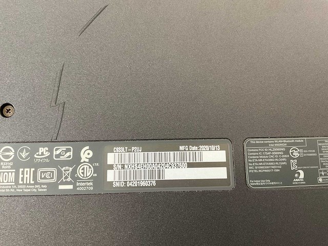 Acer c933 14”, intel celeron n4120, 4 gb ram, 32 gb emmc chromebooks (6x) - afbeelding 12 van  13