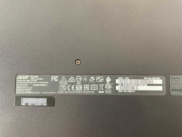 Acer c933 14”, intel celeron n4120, 4 gb ram, 32 gb emmc chromebooks (6x) - afbeelding 12 van  12