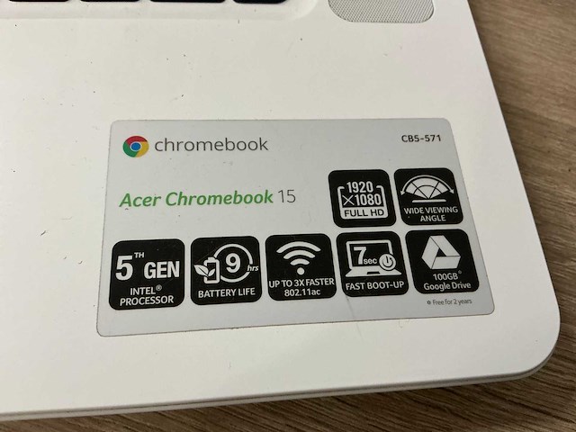 Acer cb5-571-c506 chromebook - afbeelding 2 van  4