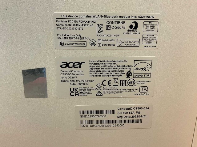 Acer conceptd (ct500-53a) desktop met rtx a2000 - afbeelding 3 van  3