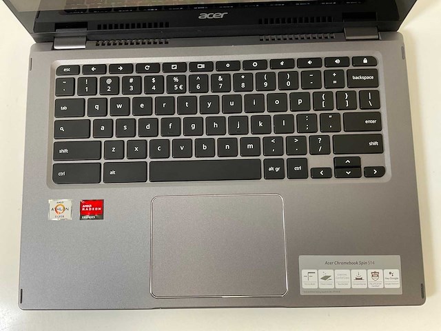 Acer cp514-1w 13.5”, amd athlon silver 3050c, 8 gb ram, 64 gb ssd touchscreen chromebooks (2x) - afbeelding 13 van  16