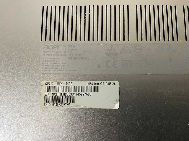 Acer cp713 13.3”, core i5 8th gen, 8 gb ram, 64 gb ssd touchscreen chromebooks (2x) - afbeelding 17 van  17