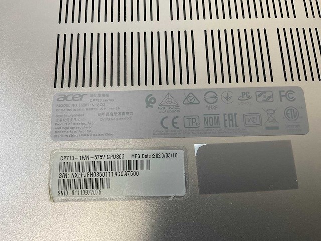 Acer cp713 13.3”, core i5 8th gen, 8 gb ram, 64 gb ssd touchscreen chromebooks (2x) - afbeelding 8 van  16