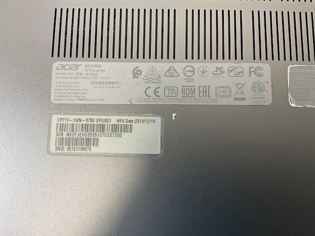 Acer cp713 13.3”, core i5 8th gen, 8 gb ram, 64 gb ssd touchscreen chromebooks (2x) - afbeelding 8 van  16