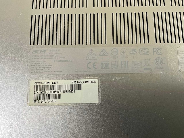 Acer cp713 13.5”, core(tm) i5 8th gen, 8 gb ram, 64 gb ssd touchscreen chromebooks (3x) - afbeelding 10 van  16