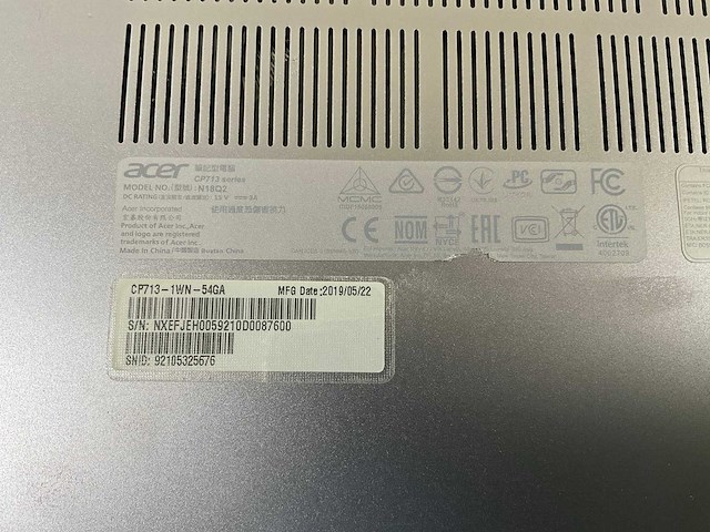 Acer cp713 13.5”, core(tm) i5 8th gen, 8 gb ram, 64 gb ssd touchscreen chromebooks (3x) - afbeelding 8 van  23