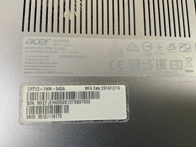 Acer cp713 13.5”, core(tm) i5 8th gen, 8 gb ram, 64 gb ssd touchscreen chromebooks (3x) - afbeelding 23 van  23