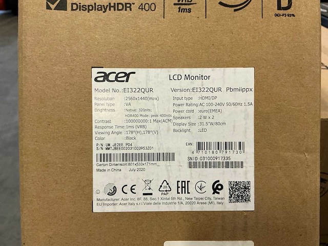 Acer ei322qur monitor - afbeelding 3 van  3