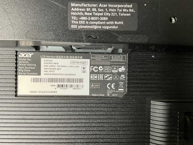 Acer monitor (4x) - afbeelding 24 van  28
