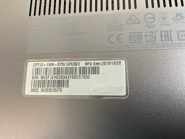 Acer spin 13 13.5”, core(tm) i5 8th gen, 8 gb ram, 64 gb ssd touchscreen chromebooks (3x) - afbeelding 21 van  22