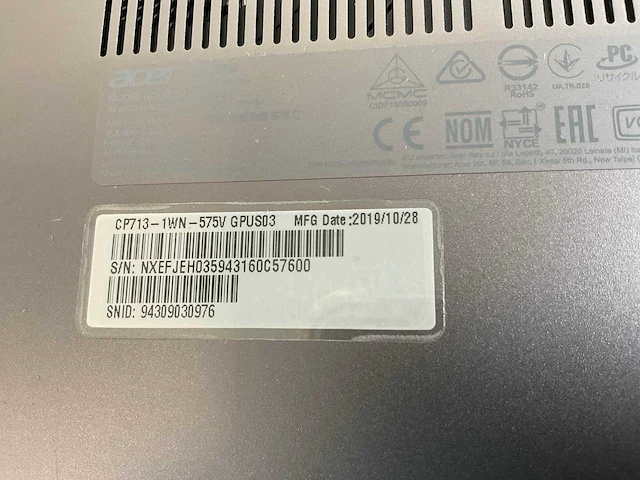 Acer spin 13 13.5”, core(tm) i5 8th gen, 8 gb ram, 64 gb ssd touchscreen chromebooks (3x) - afbeelding 23 van  23