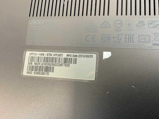 Acer spin 13 13.5”, core(tm) i5 8th gen, 8 gb ram, 64 gb ssd touchscreen chromebooks (3x) - afbeelding 8 van  23