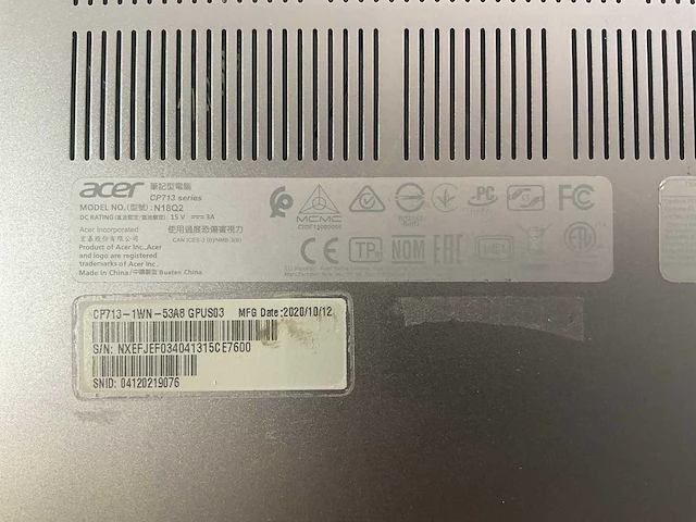 Acer spin 13.5”, core(tm) i5 8th gen, 8 gb ram, 64 gb ssd chromebooks (3x) - afbeelding 7 van  23
