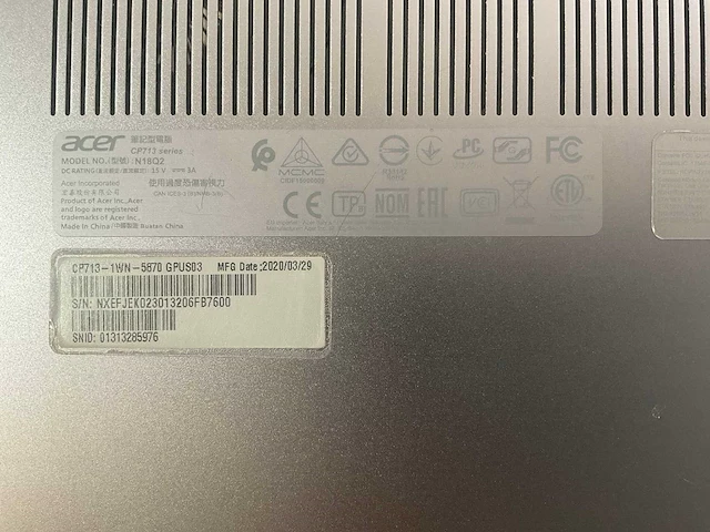 Acer spin 13.5”, core(tm) i5 8th gen, 8 gb ram, 64 gb ssd chromebooks (3x) - afbeelding 21 van  23