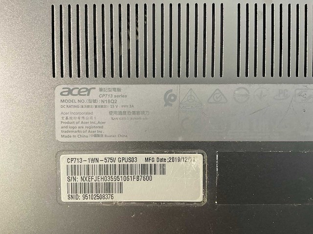 Acer spin 13.5”, core(tm) i7 8th gen, 8 gb ram, 128 gb ssd chromebooks (5x) - afbeelding 7 van  16