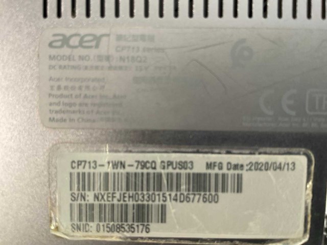 Acer spin 13.5”, core(tm) i7 8th gen, 8 gb ram, 128 gb ssd chromebooks (5x) - afbeelding 13 van  13