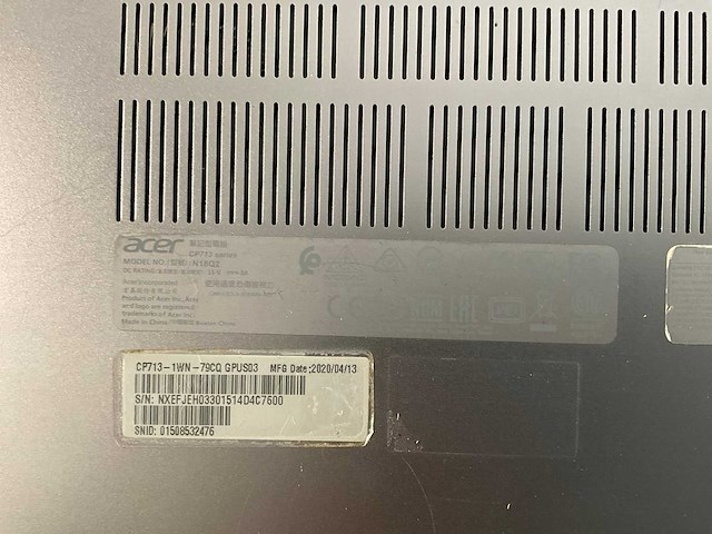 Acer spin 13.5”, core(tm) i7 8th gen, 8 gb ram, 128 gb ssd chromebooks (5x) - afbeelding 3 van  13