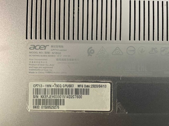 Acer spin 13.5”, core(tm) i7 8th gen, 8 gb ram, 128 gb ssd chromebooks (5x) - afbeelding 5 van  13