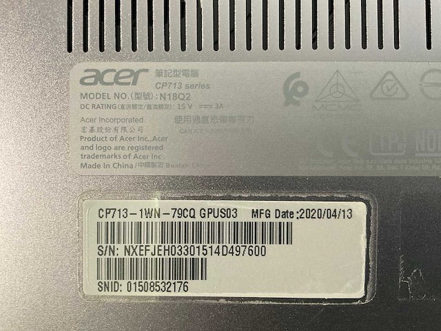 Acer spin 13.5”, core(tm) i7 8th gen, 8 gb ram, 128 gb ssd chromebooks (5x) - afbeelding 3 van  12