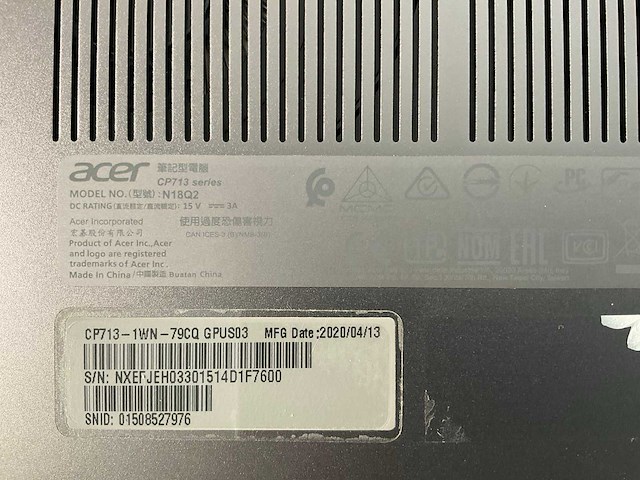 Acer spin 13.5”, core(tm) i7 8th gen, 8 gb ram, 128 gb ssd chromebooks (5x) - afbeelding 4 van  12