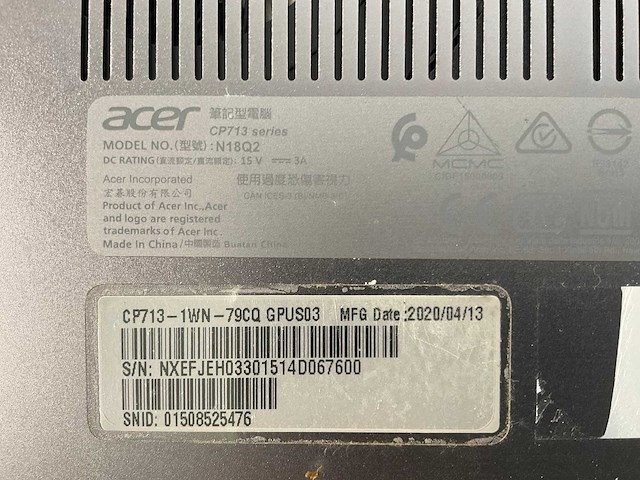 Acer spin 13.5”, core(tm) i7 8th gen, 8 gb ram, 128 gb ssd chromebooks (5x) - afbeelding 5 van  16