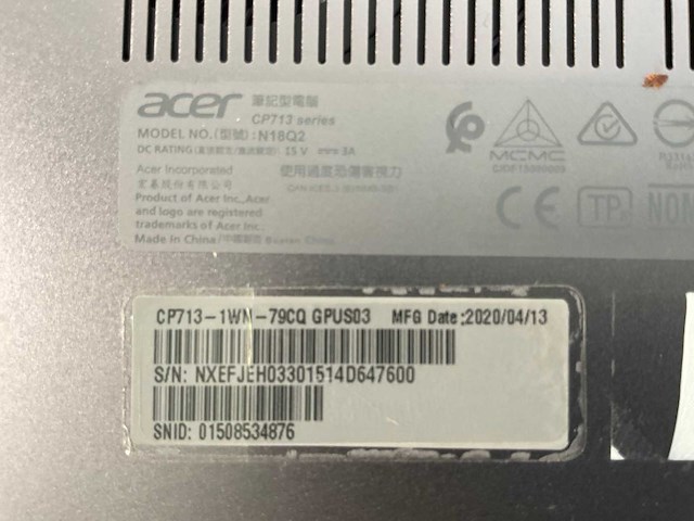 Acer spin 13.5”, core(tm) i7 8th gen, 8 gb ram, 128 gb ssd chromebooks (5x) - afbeelding 6 van  16